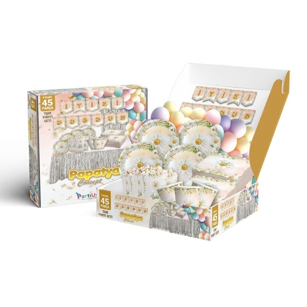 PARTİ SETİ 45 Lİ PAPATYA
