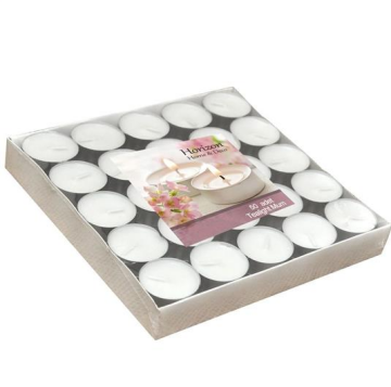 Yuvarlak Beyaz Tealight Mum 50 Adet