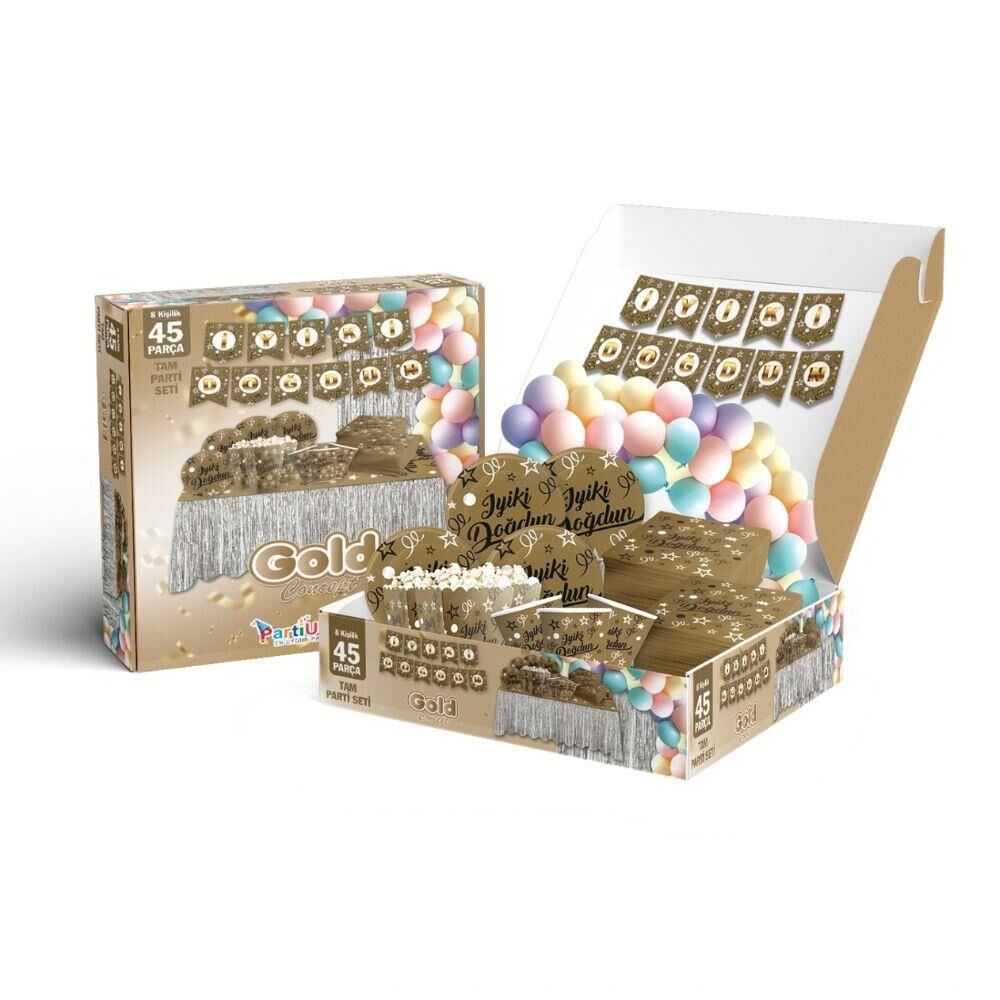 PARTİ SETİ 45 Lİ İYİKİ DOĞDUN GOLD