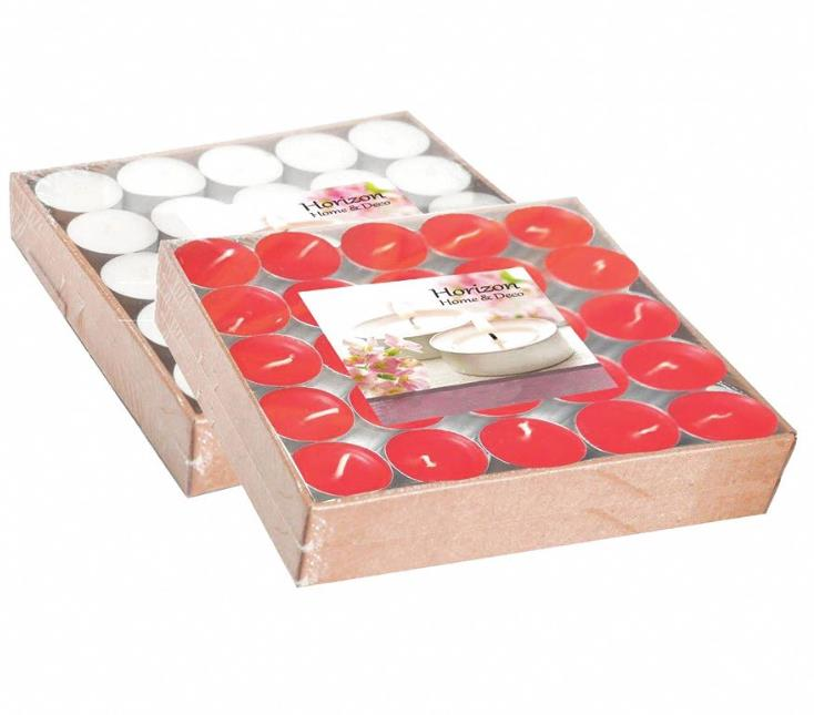 Yuvarlak Kırmızı Tealight Mum 50 Adet