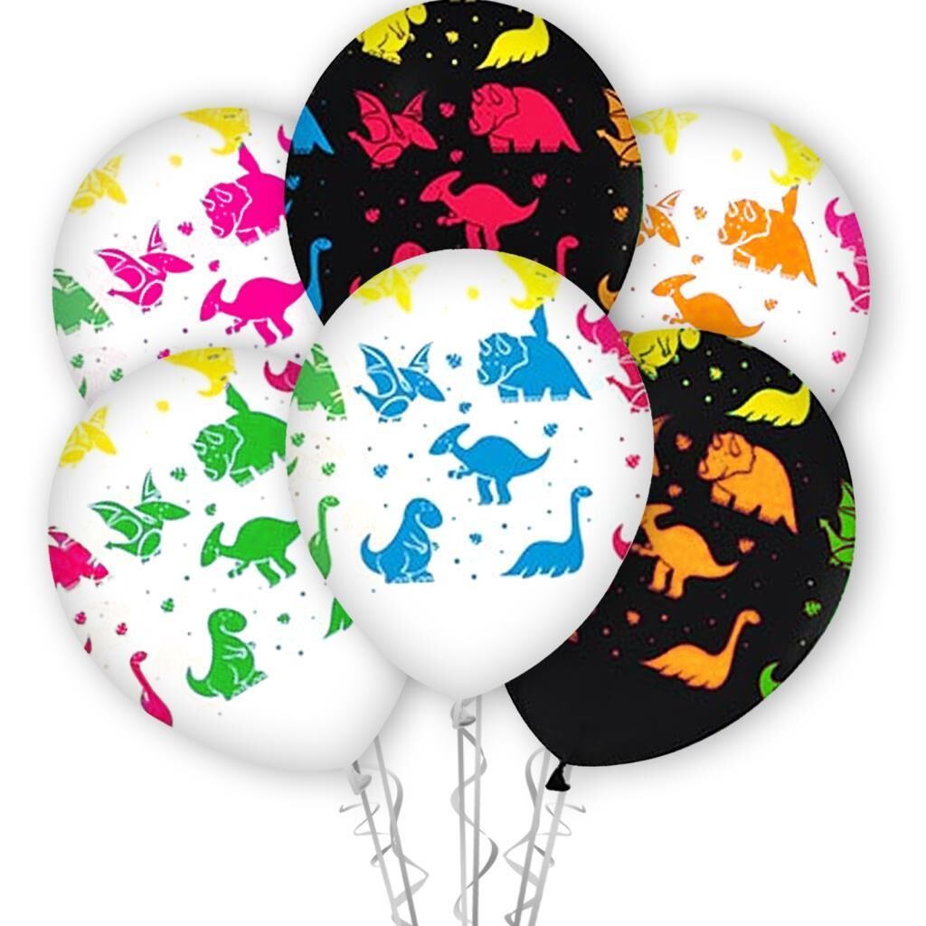 Çepeçevre Dinozor Baskılı 12'' Balon ( 100 Adet )