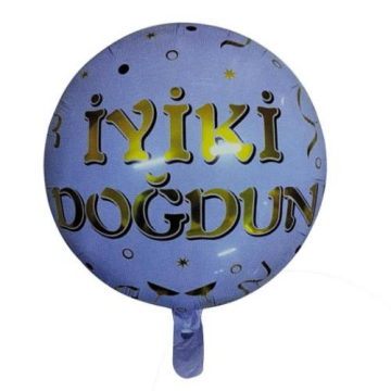 18'' YUVARLAK İYİ Kİ DOĞDUN FOLYO