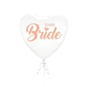 18'' KALP TEAM BRİDE YAZILI BALON ( AÇIK FOLYO )