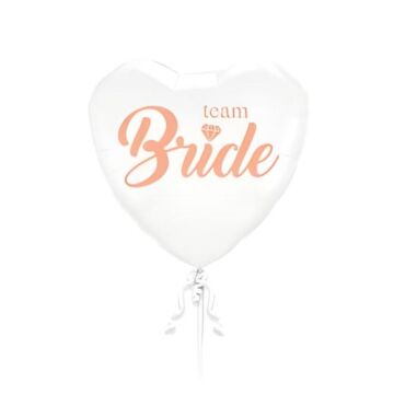 18'' KALP TEAM BRİDE YAZILI BALON ( AÇIK FOLYO )