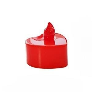 KIRMIZI KALP TEALİGHT MUM LED Lİ