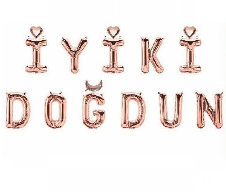 İyiki Doğdun Folyo Balon Rosegold (Kendin Şişir)