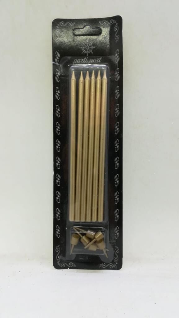 İTHAL PASTA MUMU GOLD 14 CM