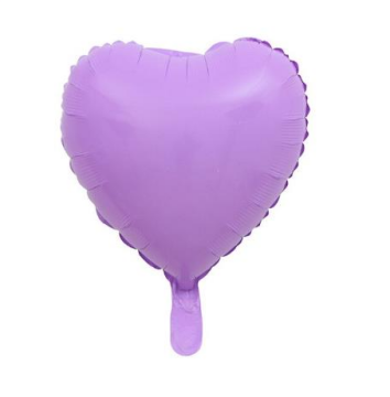 Kalp Folyo Balon Makaron Renklerde 45 Cm 18''