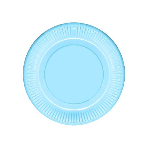 Makaron Renk Karton Tabak Mavi Renk ( 8 Adet )