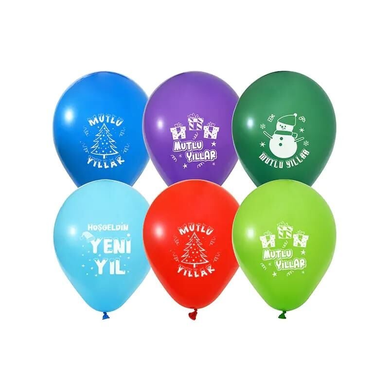 1+1 YENİ YIL BASKILI BALON