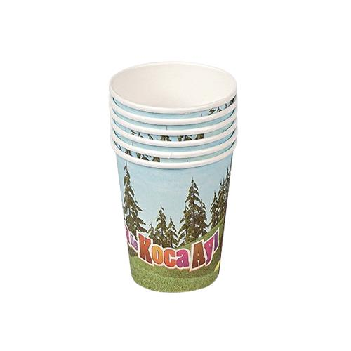 Masha İle Koca Ayı Baskılı Lisanslı Karton Bardak ( 6 Adet )