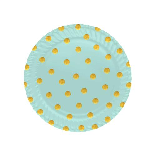 PUANTİYELİ DÜŞLER MİNT YEŞİL KARTON TABAK