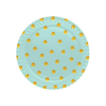 PUANTİYELİ DÜŞLER MİNT YEŞİL KARTON TABAK