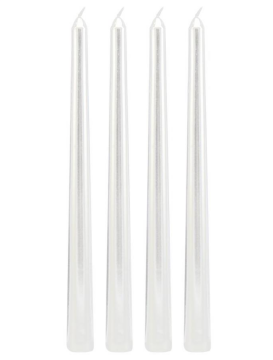 Şamdan Mumu Beyaz Renk 4 Adet 24 Cm Boy 2 Cm Çap