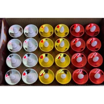 GÜN IŞIĞI METALİK LED Lİ  MUM 3 CM