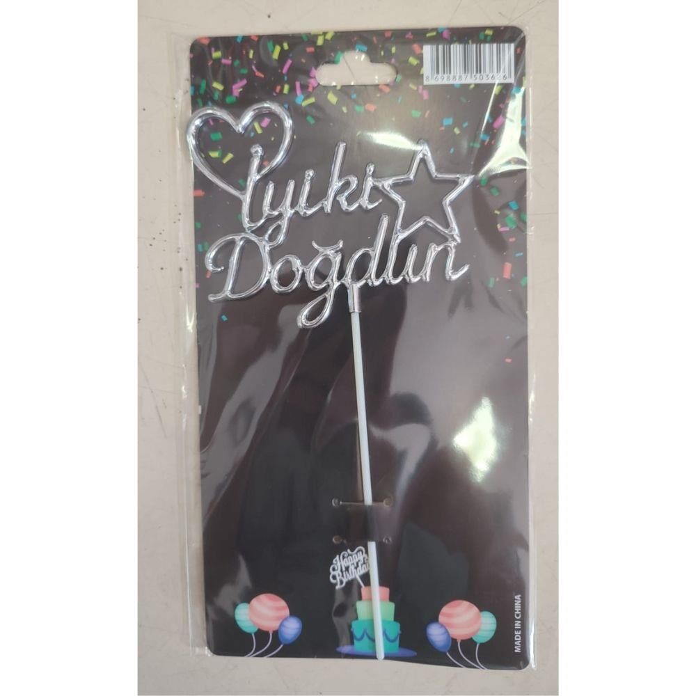 PASTA ÜSTÜ SÜS İYİ Kİ GÜMÜŞ