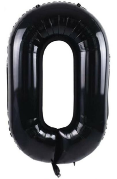S/SHAPE FOLYO BALON RAKAM -0- SİYAH