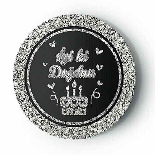 İYİ Kİ DOĞDUN GÜMÜŞ KARTON TABAK ( P.C )