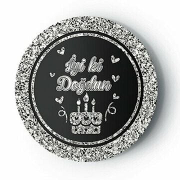 İYİ Kİ DOĞDUN GÜMÜŞ KARTON TABAK ( P.C )