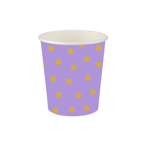 PUANTİYELİ DÜŞLER LİLA KARTON BARDAK