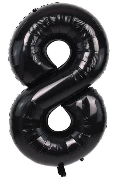 S/SHAPE FOLYO BALON RAKAM -8- SİYAH