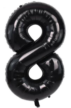 S/SHAPE FOLYO BALON RAKAM -8- SİYAH