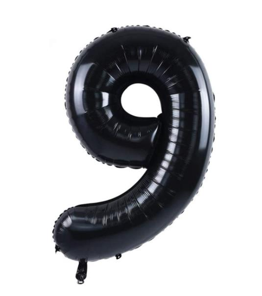 S/SHAPE FOLYO BALON RAKAM -9- SİYAH