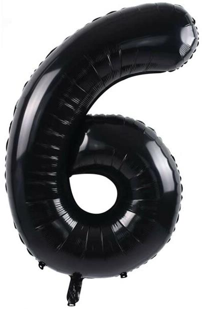 S/SHAPE FOLYO BALON RAKAM -6- SİYAH