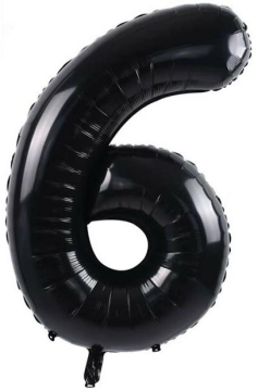 S/SHAPE FOLYO BALON RAKAM -6- SİYAH