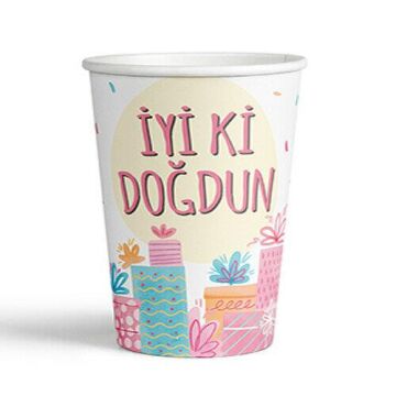 İYİ Kİ DOĞDUN SOFT KARTON BARDAK ( P.C )