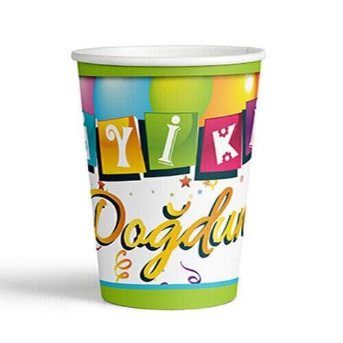 İYİ Kİ DOĞDUN RENKLİ KARTON BARDAK ( P.C )