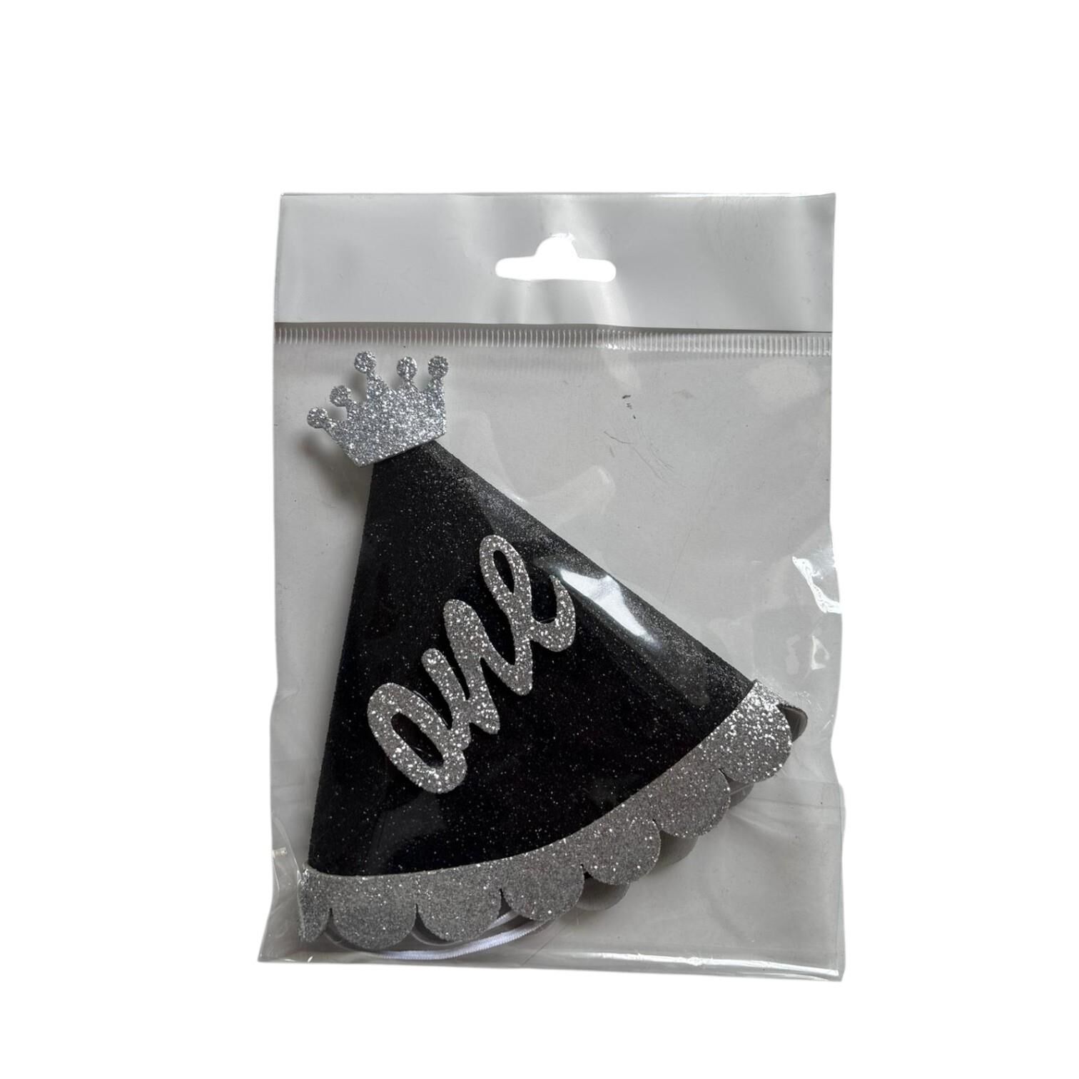 SİYAH GÜMÜŞ ONE TAÇLI EVA ŞAPKA