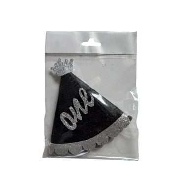 SİYAH GÜMÜŞ ONE TAÇLI EVA ŞAPKA