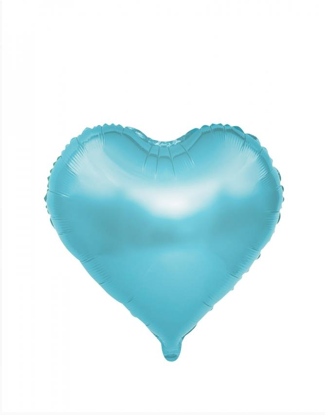 Kalp Folyo Balon Açık Mavi 35 Cm 18 İnch