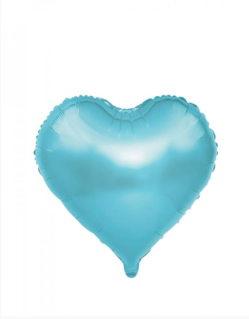 Kalp Folyo Balon Açık Mavi 35 Cm 18 İnch