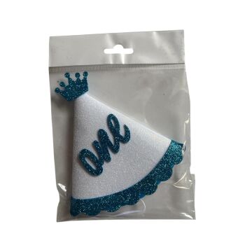 BEYAZ MAVİ ONE TAÇLI EVA ŞAPKA