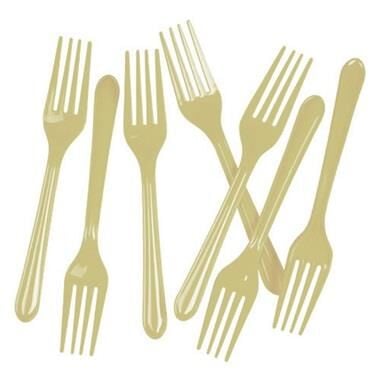 GOLD PLASTİK ÇATAL ( 25 Lİ )