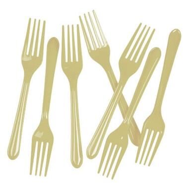 GOLD PLASTİK ÇATAL ( 25 Lİ )