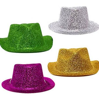 Simli Plastik Fötr Şapka