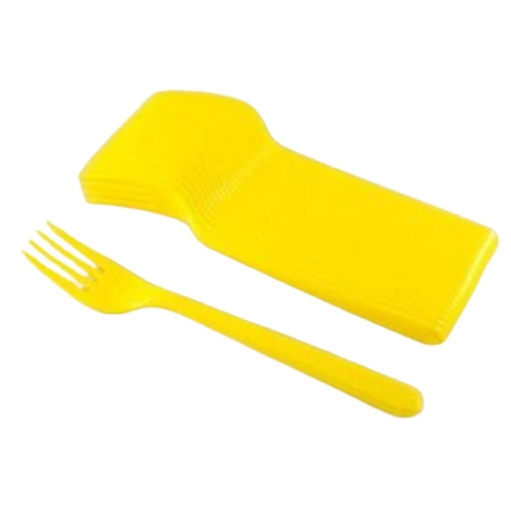 SARI PLASTİK ÇATAL ( 25 Lİ )