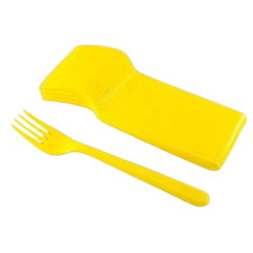 SARI PLASTİK ÇATAL ( 25 Lİ )