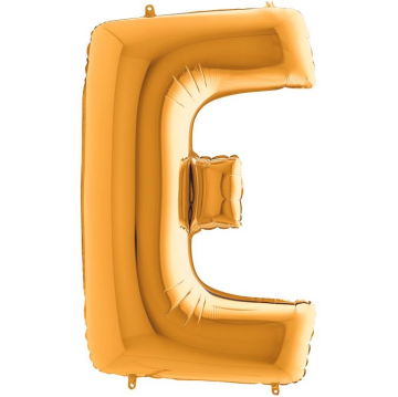 S/SHAPE FOİL BALON - LETTER -E- GOLD