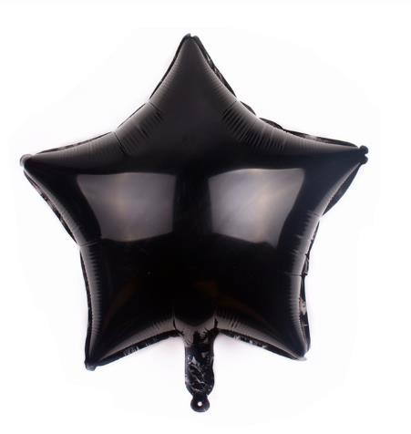 Yıldız Folyo Balon Siyah 45 Cm 18 İnch