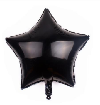 Yıldız Folyo Balon Siyah 45 Cm 18 İnch