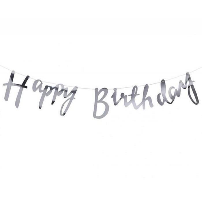 KALİGRAFİ BANNER H.BIRTHDAY GÜMÜŞ
