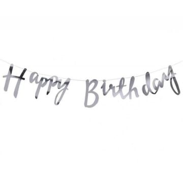 KALİGRAFİ BANNER H.BIRTHDAY GÜMÜŞ