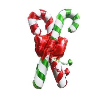 KIRMIZI YEŞİL BASTON FOLYO BALON  8217