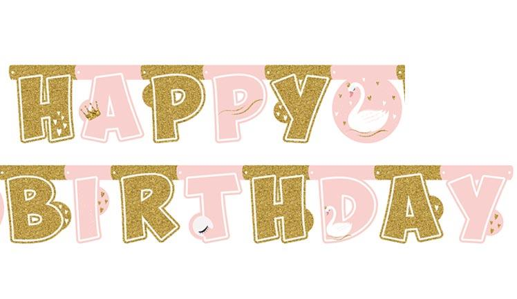 KUĞU HAPPY BIRTHDAY BANNER