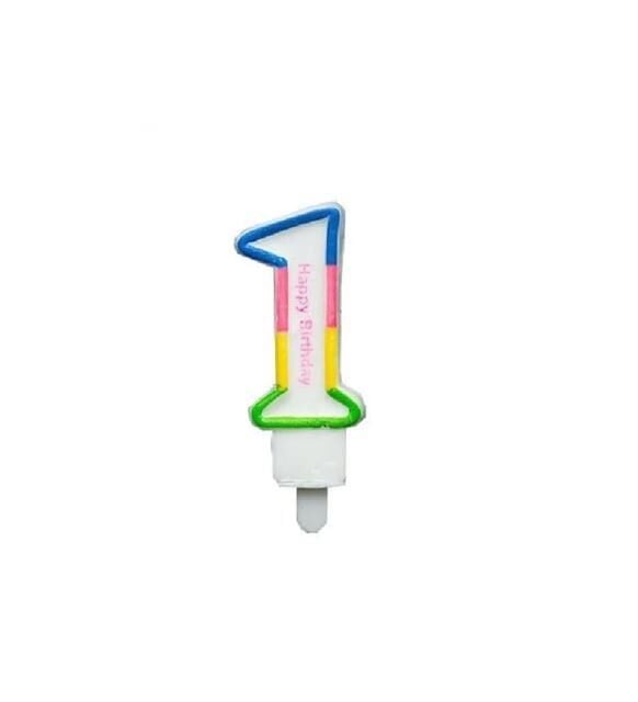 RAKAM MUM 8 CM / RAİNBOW