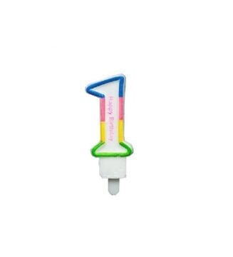 RAKAM MUM 8 CM / RAİNBOW